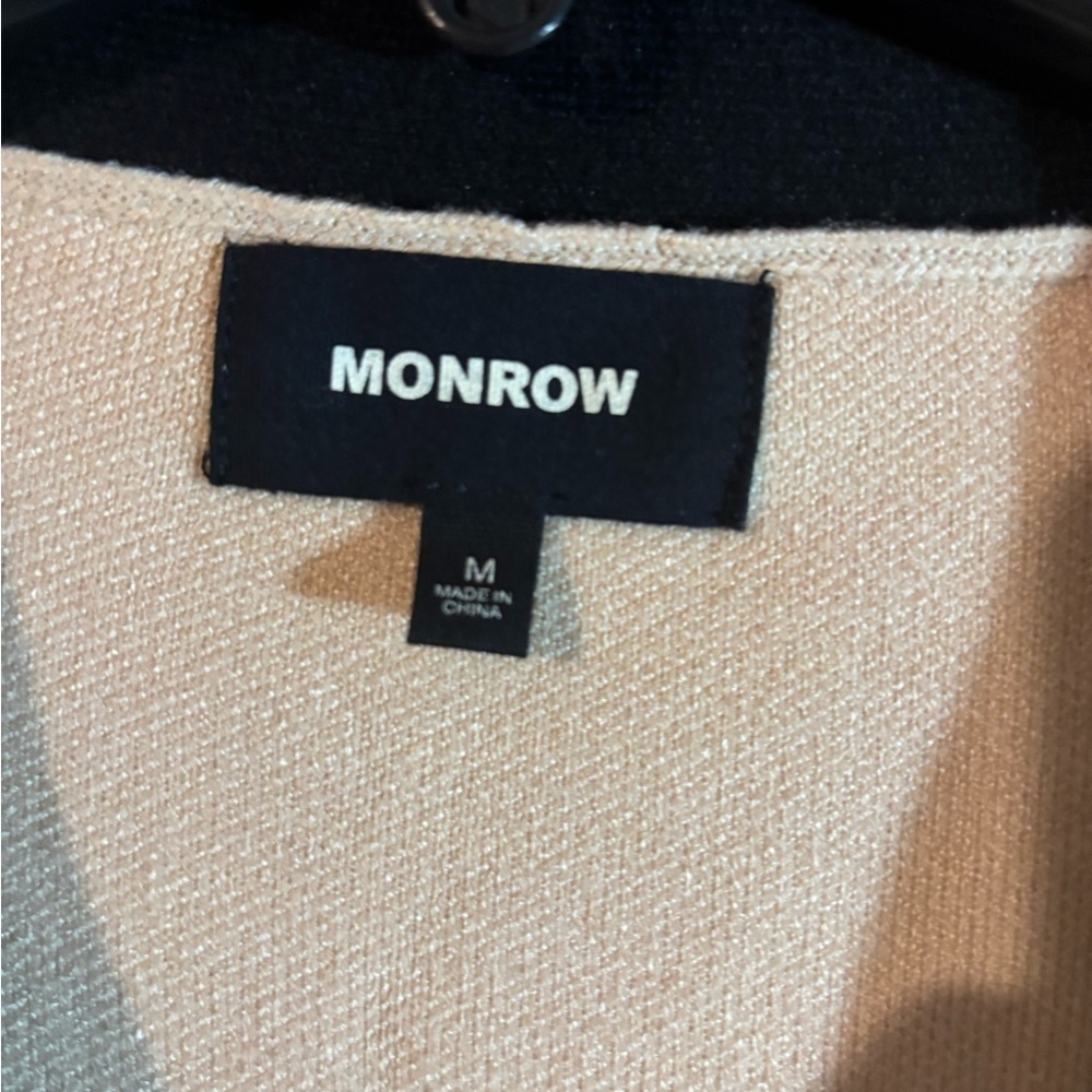 Monrow Colorblocked V-Neck Cardigan - Picture 4 of 6